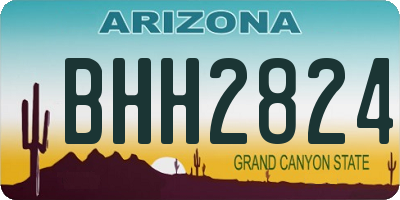 AZ license plate BHH2824