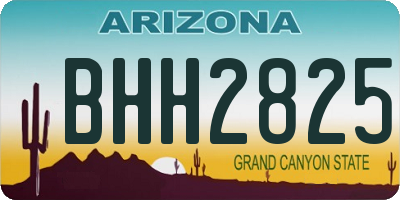 AZ license plate BHH2825