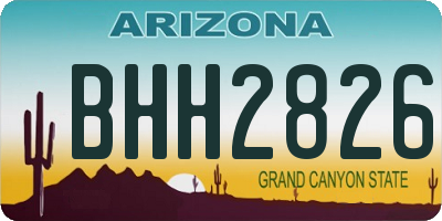 AZ license plate BHH2826