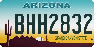 AZ license plate BHH2832