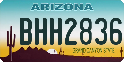AZ license plate BHH2836