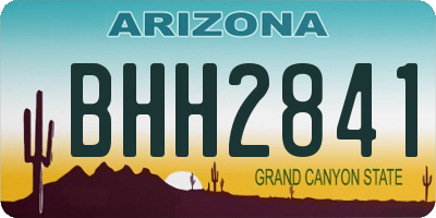 AZ license plate BHH2841