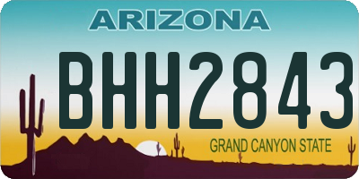 AZ license plate BHH2843