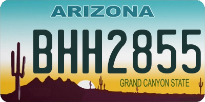 AZ license plate BHH2855