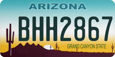 AZ license plate BHH2867