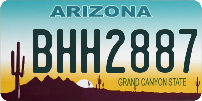 AZ license plate BHH2887