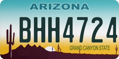 AZ license plate BHH4724