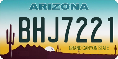 AZ license plate BHJ7221