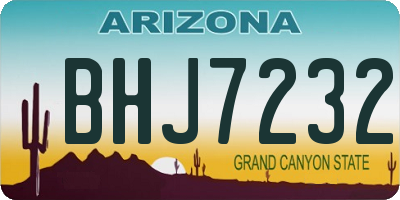 AZ license plate BHJ7232