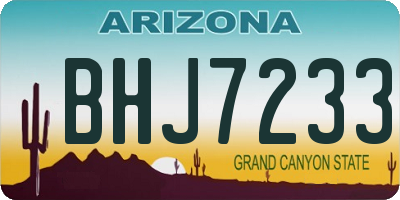 AZ license plate BHJ7233