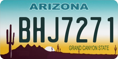 AZ license plate BHJ7271