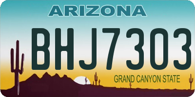 AZ license plate BHJ7303