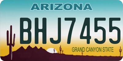 AZ license plate BHJ7455