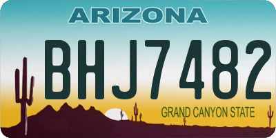 AZ license plate BHJ7482