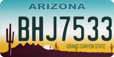 AZ license plate BHJ7533