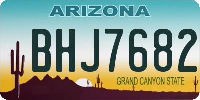 AZ license plate BHJ7682