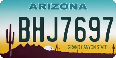 AZ license plate BHJ7697