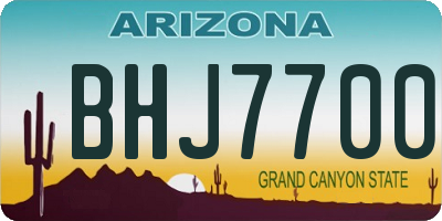 AZ license plate BHJ7700