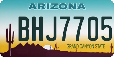AZ license plate BHJ7705
