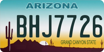 AZ license plate BHJ7726