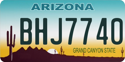 AZ license plate BHJ7740