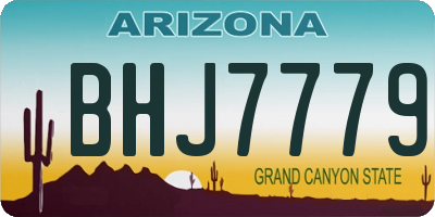 AZ license plate BHJ7779