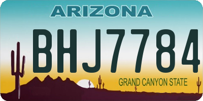 AZ license plate BHJ7784