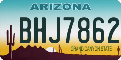 AZ license plate BHJ7862