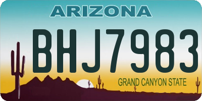 AZ license plate BHJ7983