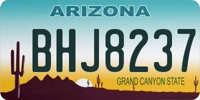 AZ license plate BHJ8237