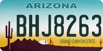 AZ license plate BHJ8263
