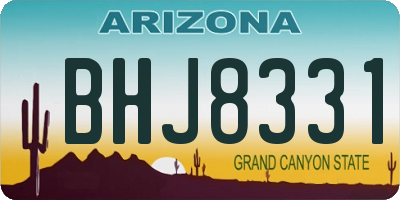 AZ license plate BHJ8331