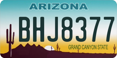 AZ license plate BHJ8377