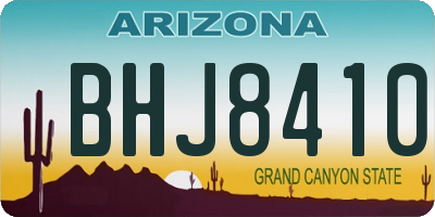AZ license plate BHJ8410