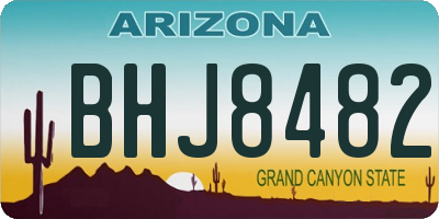 AZ license plate BHJ8482