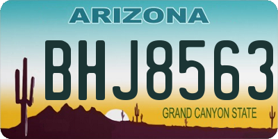 AZ license plate BHJ8563