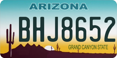 AZ license plate BHJ8652