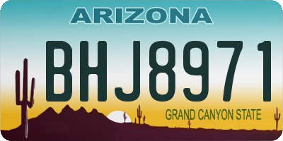 AZ license plate BHJ8971