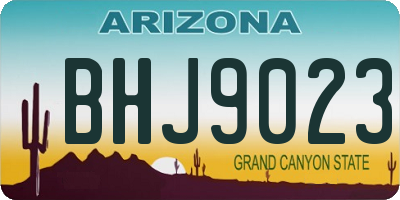 AZ license plate BHJ9023