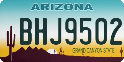 AZ license plate BHJ9502