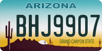 AZ license plate BHJ9907