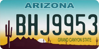 AZ license plate BHJ9953