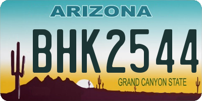 AZ license plate BHK2544
