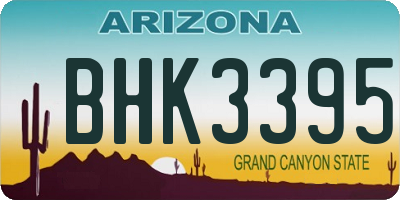 AZ license plate BHK3395