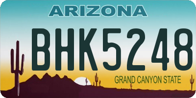 AZ license plate BHK5248