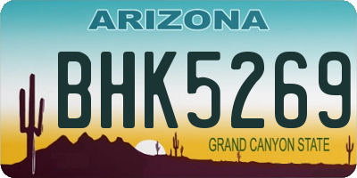 AZ license plate BHK5269
