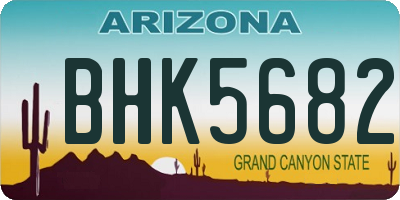 AZ license plate BHK5682