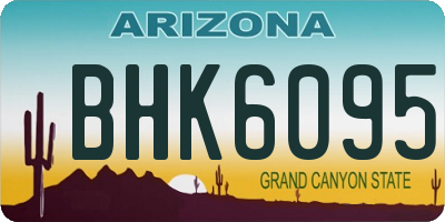 AZ license plate BHK6095