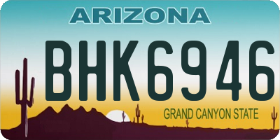 AZ license plate BHK6946