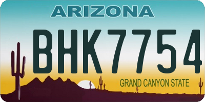 AZ license plate BHK7754